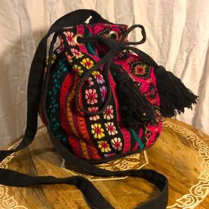 OBO Hippie Boho Colorful Drawstring Bag/Purse